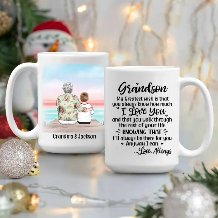 Personalized Mug for Grandson from Grandma - Custom Gift