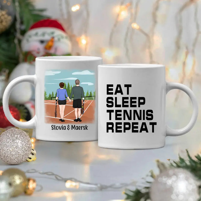 Personalized Mug, Tennis Couple For Life, Gifts For Tennis Couples