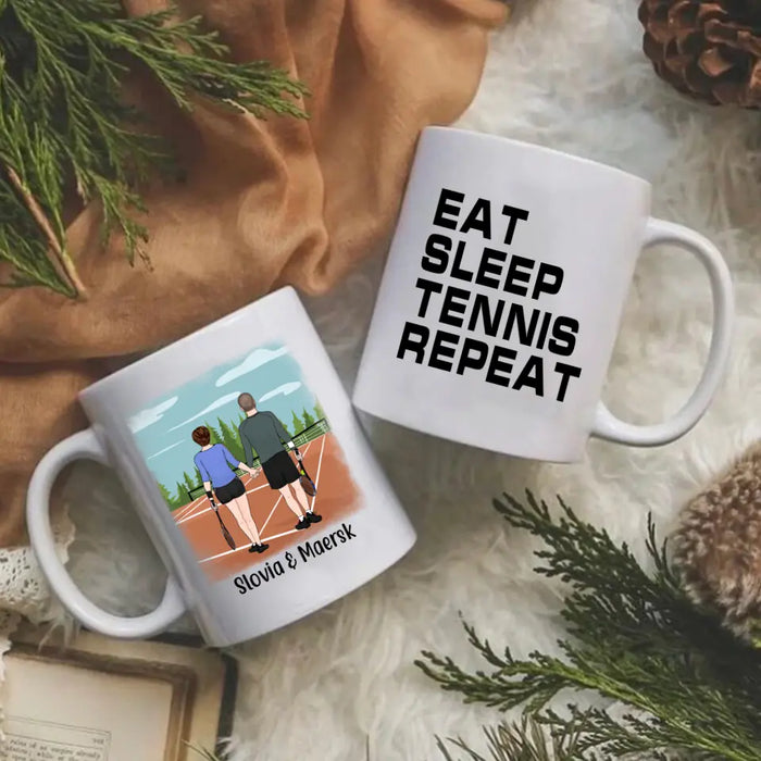 Personalized Mug, Tennis Couple For Life, Gifts For Tennis Couples