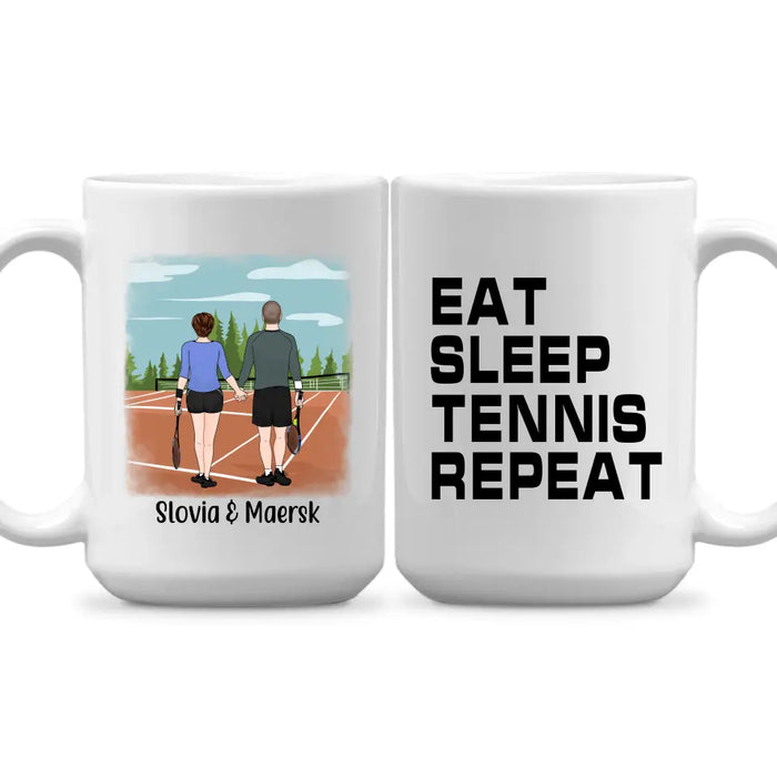 Personalized Mug, Tennis Couple For Life, Gifts For Tennis Couples