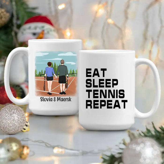 Personalized Mug, Tennis Couple For Life, Gifts For Tennis Couples