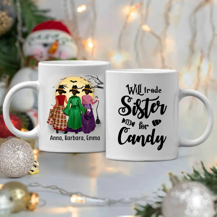 Personalized Mug, Witch Sisters, Hocus Pocus Sisters, Gifts For Halloween Friends