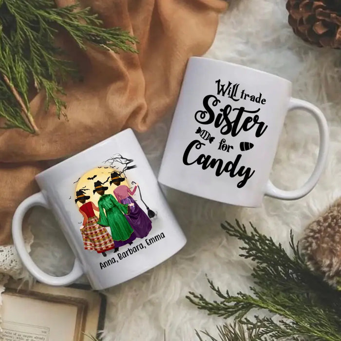 Personalized Mug, Witch Sisters, Hocus Pocus Sisters, Gifts For Halloween Friends