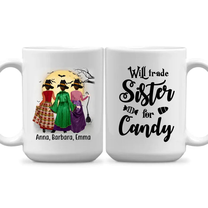 Personalized Mug, Witch Sisters, Hocus Pocus Sisters, Gifts For Halloween Friends