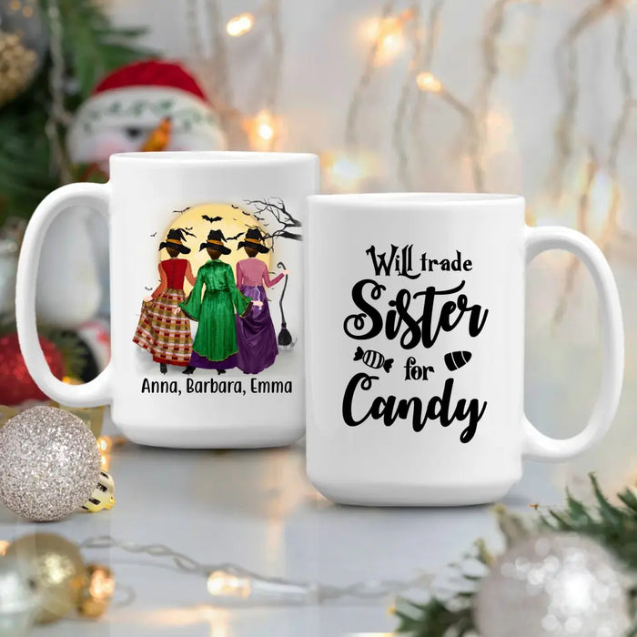 Personalized Mug, Witch Sisters, Hocus Pocus Sisters, Gifts For Halloween Friends