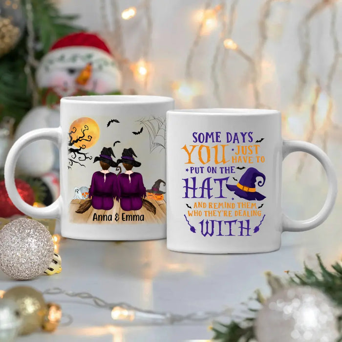 Personalized Mug, Come We Fly, Up To 5 Girls, Halloween Gift For Sisters, Best Friends