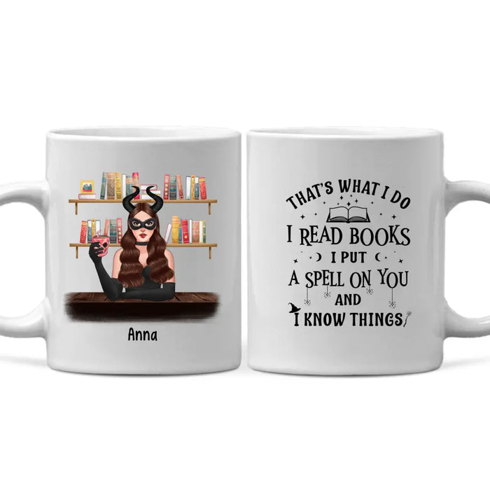 Personalized Mug, I Read Book I Put A Spell On You, Gifts For Book Lovers, Gifts For Halloween