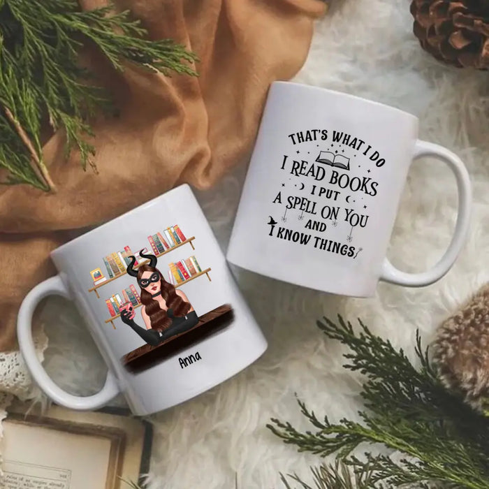 Personalized Mug, I Read Book I Put A Spell On You, Gifts For Book Lovers, Gifts For Halloween