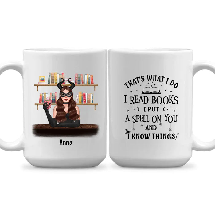 Personalized Mug, I Read Book I Put A Spell On You, Gifts For Book Lovers, Gifts For Halloween