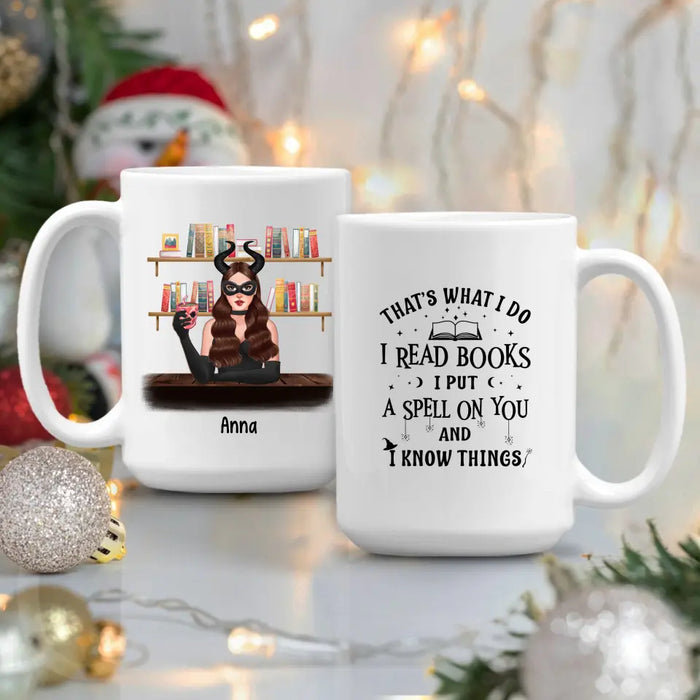 Personalized Mug, I Read Book I Put A Spell On You, Gifts For Book Lovers, Gifts For Halloween