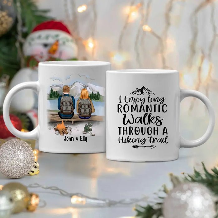 Personalized Mug, Hiking Couple And Sisters, Best Friends, Gift For Hikers