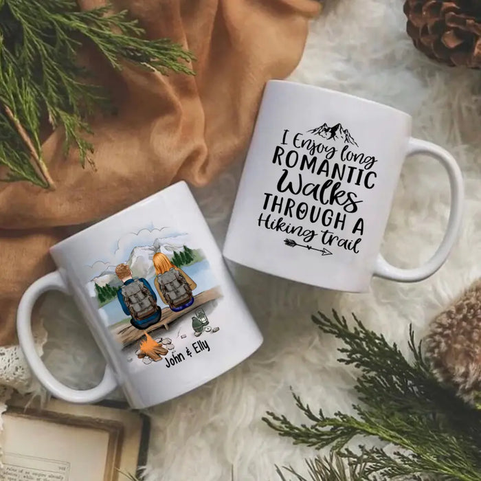 Personalized Mug, Hiking Couple And Sisters, Best Friends, Gift For Hikers