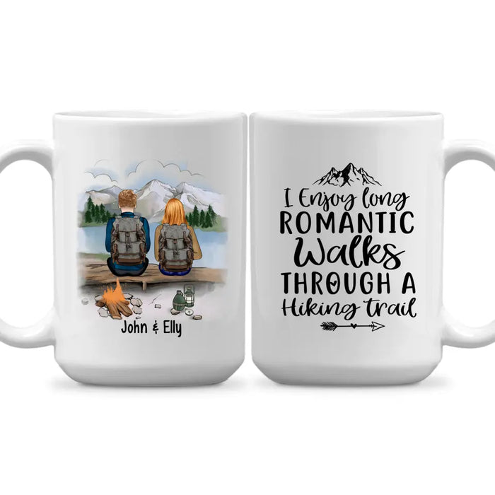 Personalized Mug, Hiking Couple And Sisters, Best Friends, Gift For Hikers