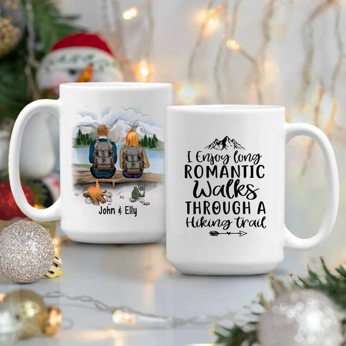 Personalized Mug, Hiking Couple And Sisters, Best Friends, Gift For Hikers