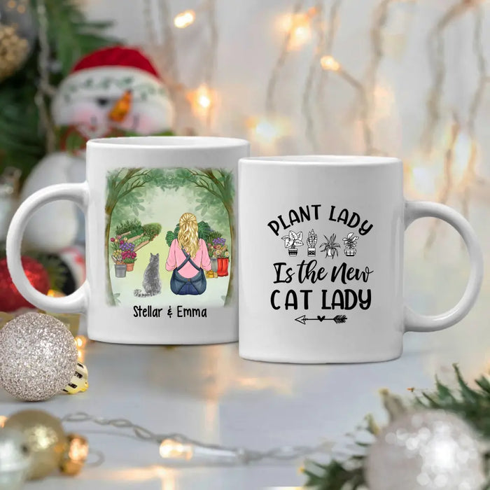 Personalized Mug, All I Need Is Gardening With My Cat, Gift For Gardeners And Cat Lovers