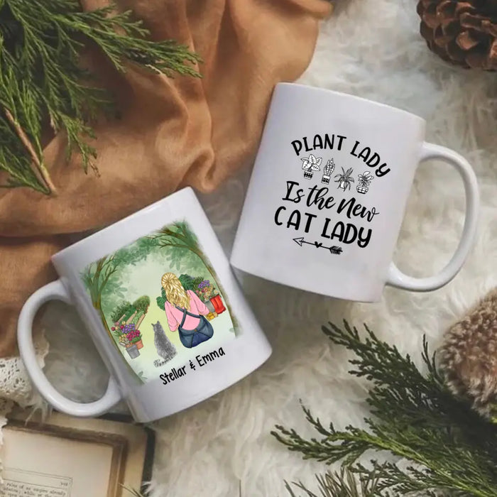 Personalized Mug, All I Need Is Gardening With My Cat, Gift For Gardeners And Cat Lovers