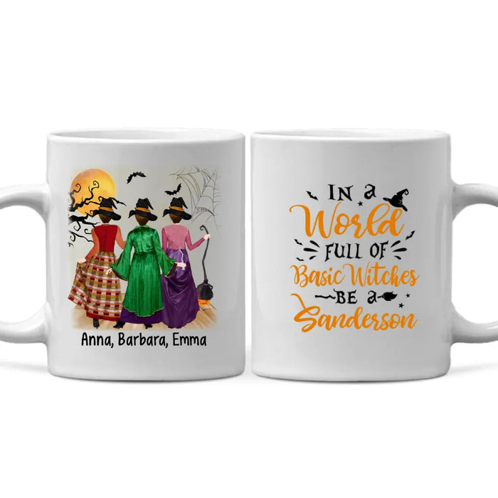 Personalized Mug, Buckle Up Buttercup - Witch Sisters, Gifts For Halloween Friends