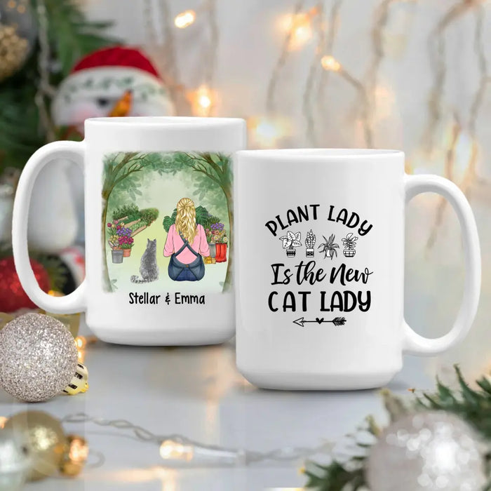 Personalized Mug, All I Need Is Gardening With My Cat, Gift For Gardeners And Cat Lovers