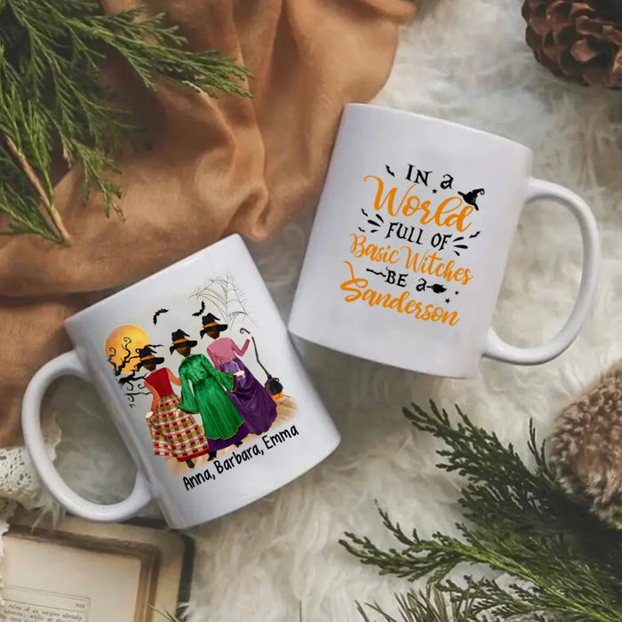 Personalized Mug, Buckle Up Buttercup - Witch Sisters, Gifts For Halloween Friends