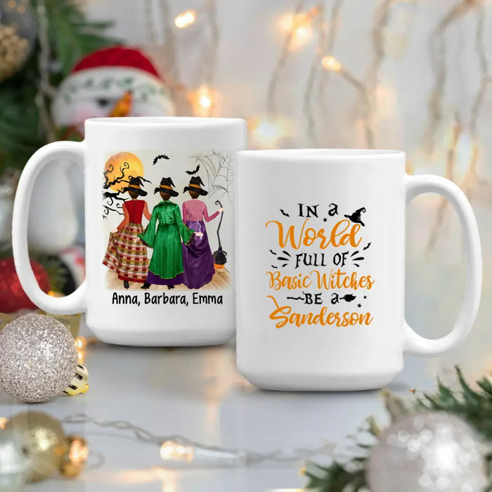 Personalized Mug, Buckle Up Buttercup - Witch Sisters, Gifts For Halloween Friends