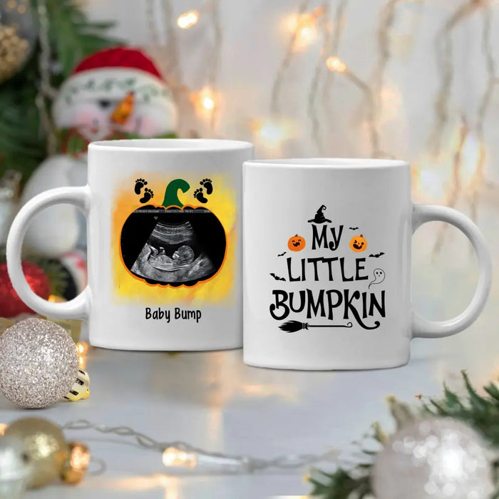 Personalized Mug, Little Bumpkin, Upload Photo Gifts, Gifts For Mom To Be, Gifts For Halloween
