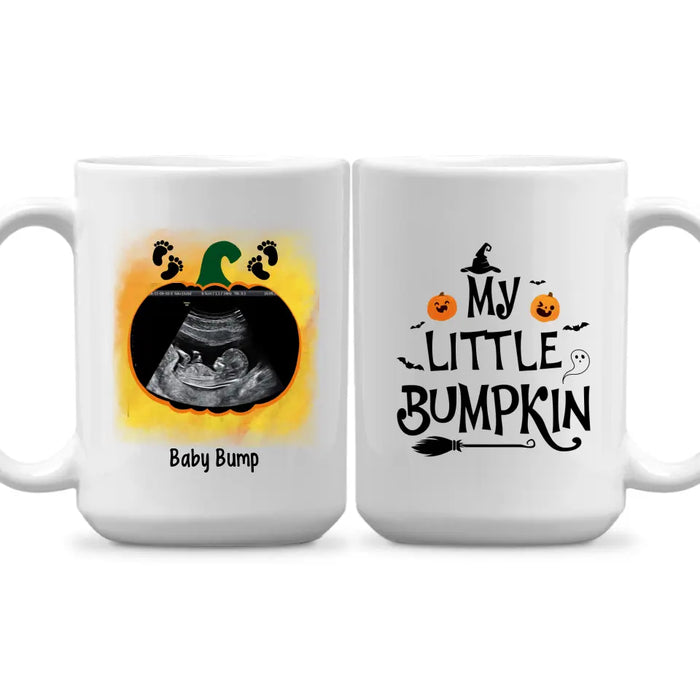 Personalized Mug, Little Bumpkin, Upload Photo Gifts, Gifts For Mom To Be, Gifts For Halloween