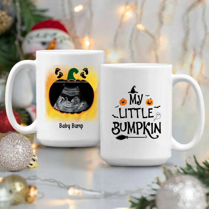 Personalized Mug, Little Bumpkin, Upload Photo Gifts, Gifts For Mom To Be, Gifts For Halloween