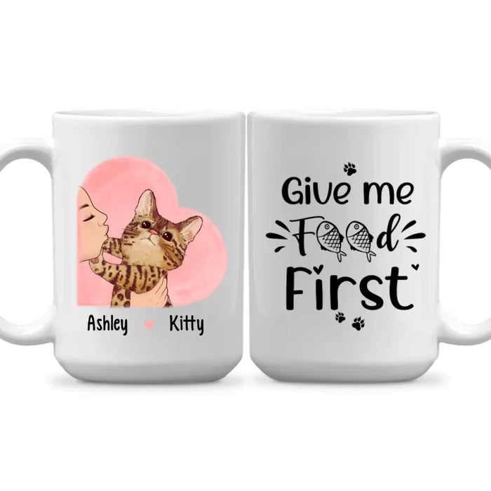 Personalized Mug, Cat No Kisses, Gift For Cat Lovers