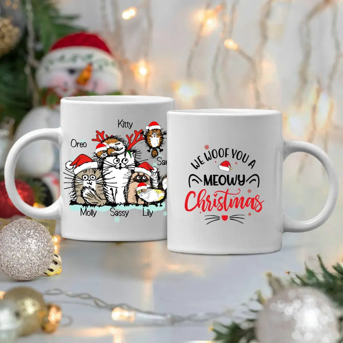 Personalized Mug, Funny Cats - Up To 6 Cats, Christmas Gift for Cat Lovers