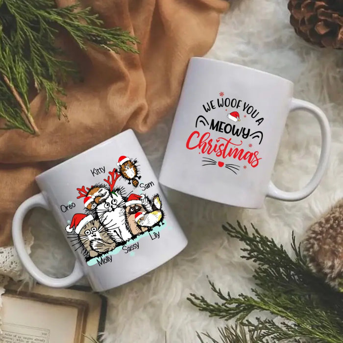 Personalized Mug, Funny Cats - Up To 6 Cats, Christmas Gift for Cat Lovers