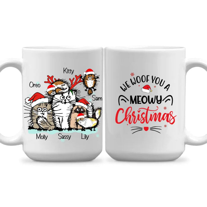 Personalized Mug, Funny Cats - Up To 6 Cats, Christmas Gift for Cat Lovers