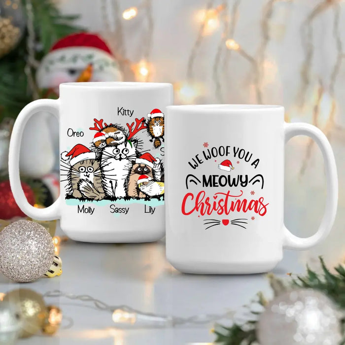 Personalized Mug, Funny Cats - Up To 6 Cats, Christmas Gift for Cat Lovers