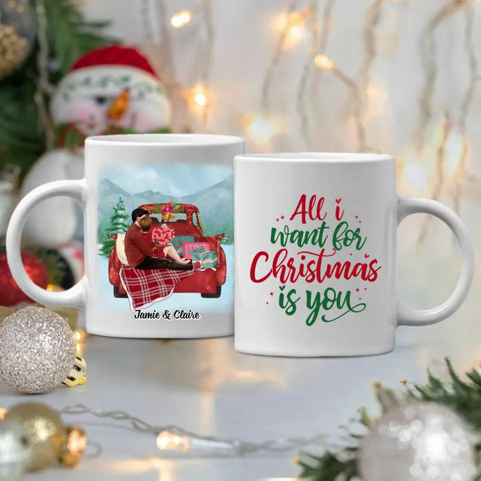 Personalized Mug, All I Want For Christmas Is You, Christmas Gift For Couples