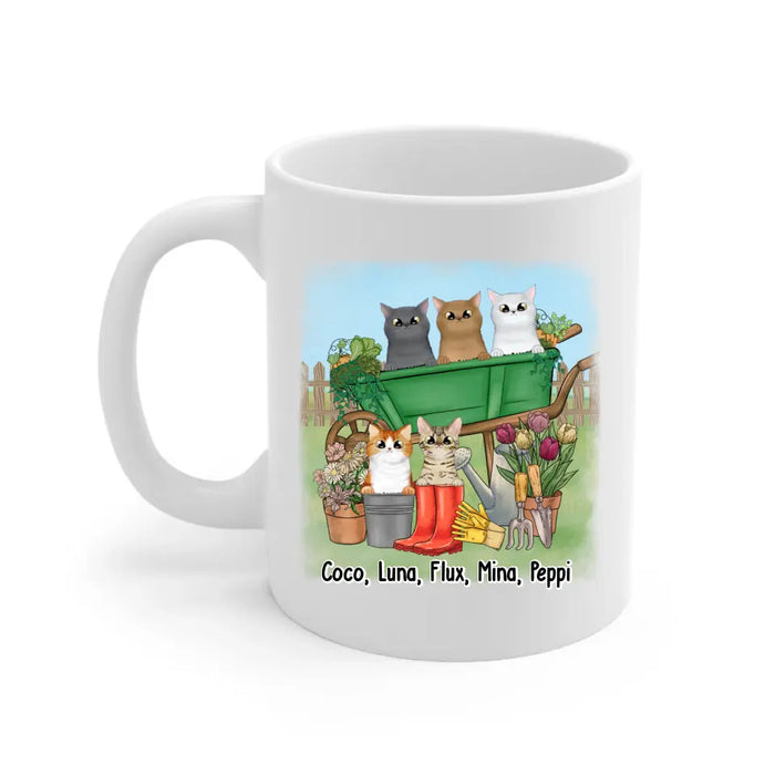 Mug Chat Personnalisé - Je Veux Juste Travailler Dans Mon Jardin Et Passer Du Temps Avec Mes Chats