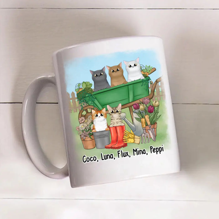 Mug Chat Personnalisé - Je Veux Juste Travailler Dans Mon Jardin Et Passer Du Temps Avec Mes Chats