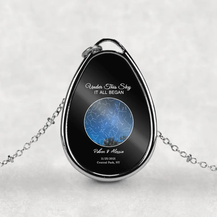 And In That Moment I Swear We Were Infinite - Personalized Gifts Custom Star Map Necklace for Him/Her, for couples