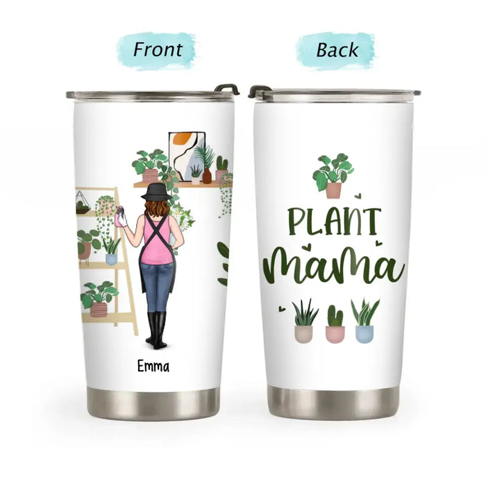 Personalized Plant Mama Tumbler, Gift for Plant Mom, Plant Lovers