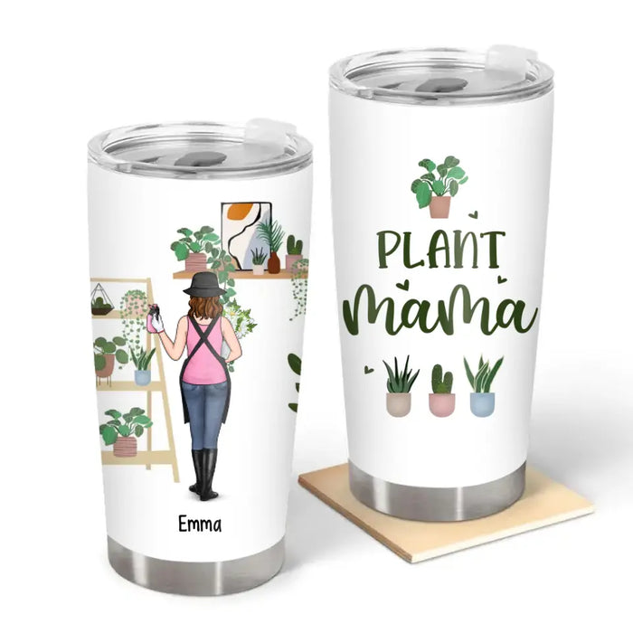 Personalized Plant Mama Tumbler, Gift for Plant Mom, Plant Lovers
