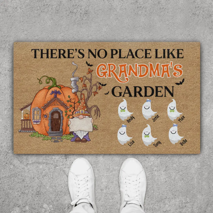 There's No Place Like Grandma Garden - Halloween Personalized Gifts Custom Doormat for Grandma