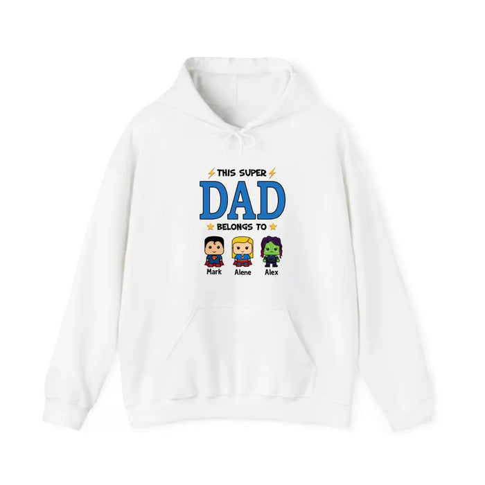 This Super Dad Belongs To - Father's Day Personalized Gifts Custom Heroes Shirt For Dad, Super Hero Lovers