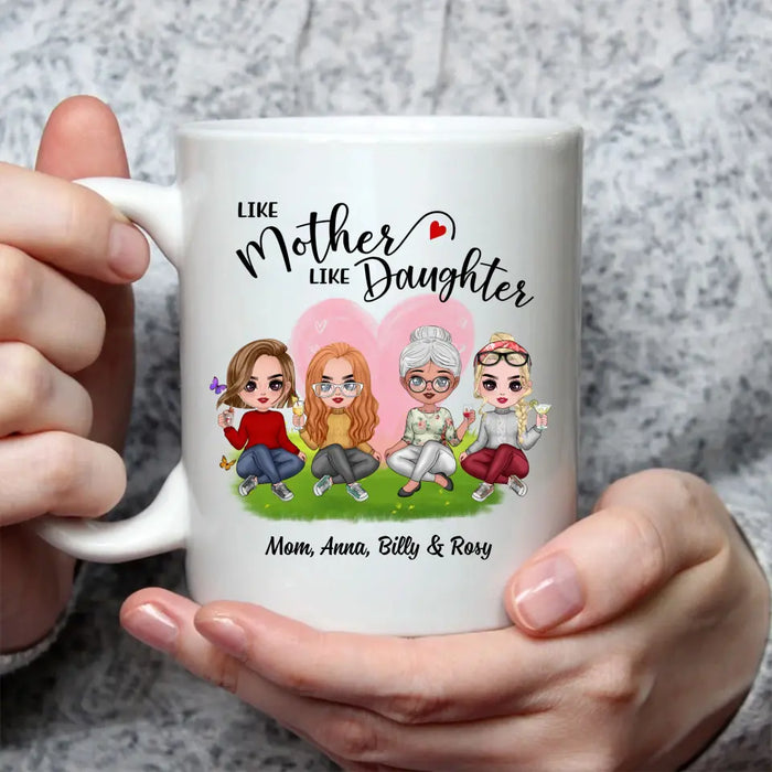 Like Mother Like Daughter - Personalized Gifts Custom Mug For Mom, Mother's Day Gift