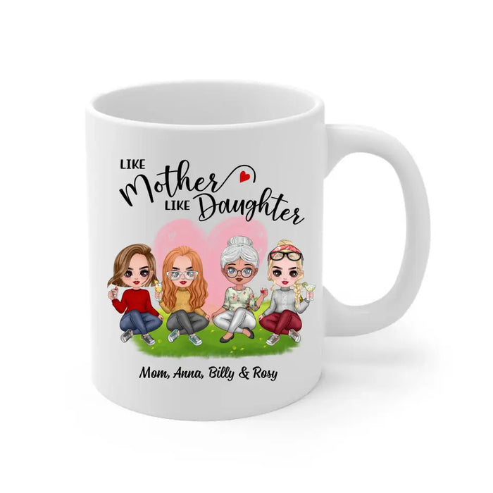 Like Mother Like Daughter - Personalized Gifts Custom Mug For Mom, Mother's Day Gift