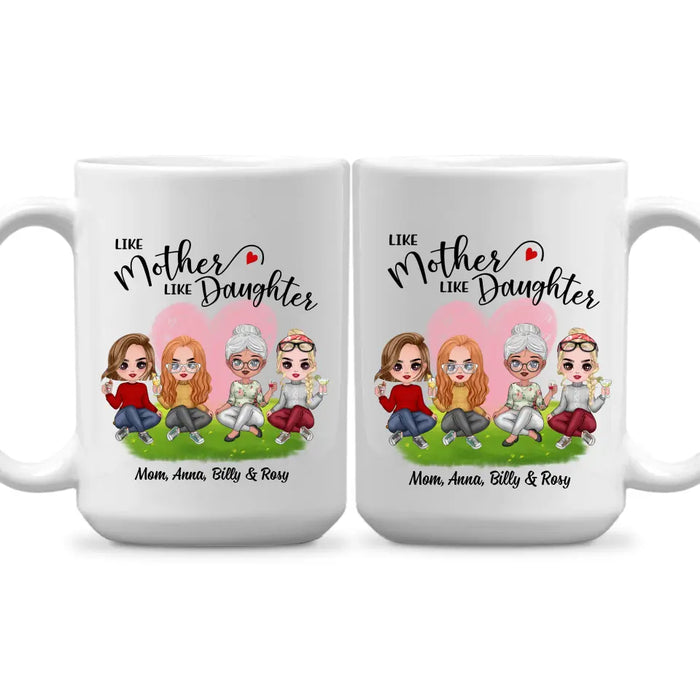 Like Mother Like Daughter - Personalized Gifts Custom Mug For Mom, Mother's Day Gift