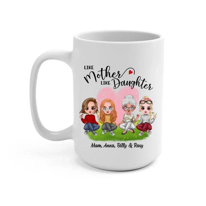 Like Mother Like Daughter - Personalized Gifts Custom Mug For Mom, Mother's Day Gift