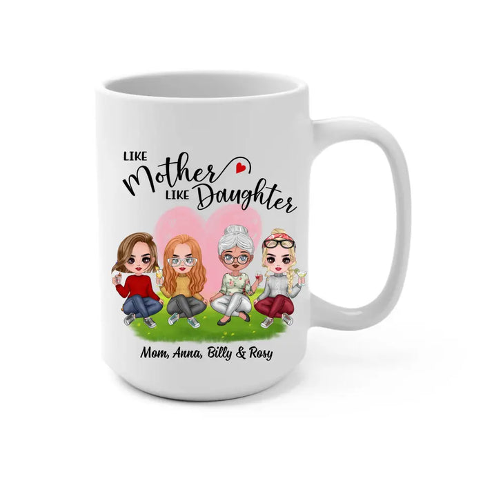 Like Mother Like Daughter - Personalized Gifts Custom Mug For Mom, Mother's Day Gift