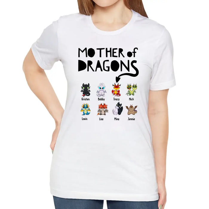 Mother Of Dragons - Personalized Baby Dragons Children's Names Shirt For Mother, Unique Gift for Mom