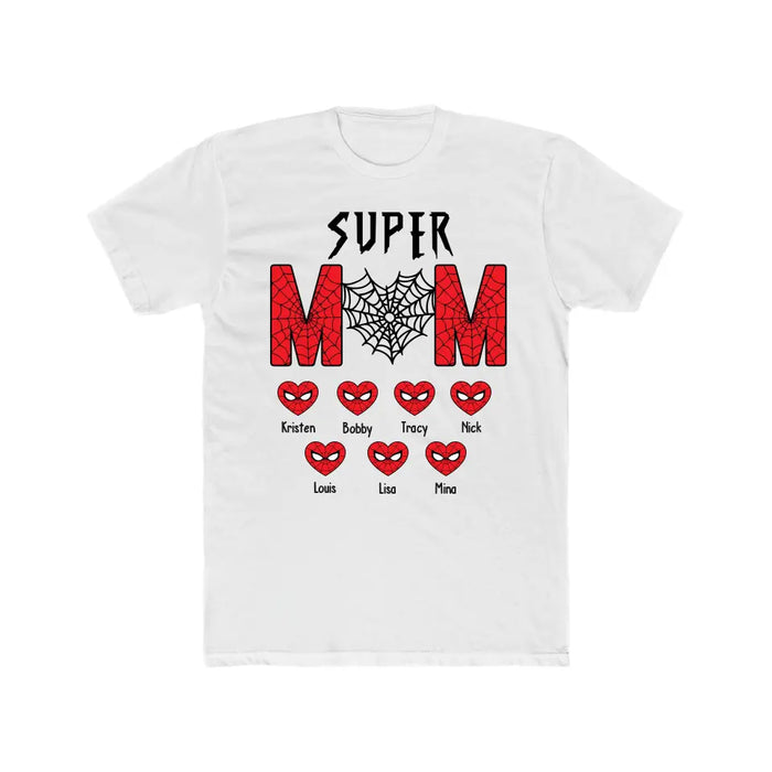 Super Mom Spider - Personalized Mothers Day Shirts with Kids Name Shirt, Unique Gift for Mom