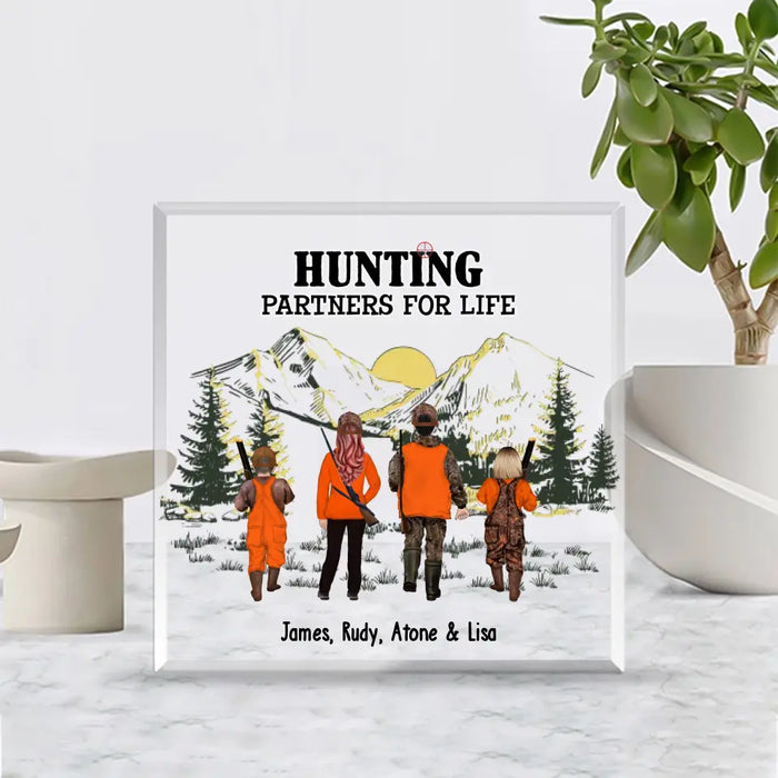 Hunting Partners For Life - Personalized Gifts Custom Shape Acrylic Plaque for Family, Hunting Lovers