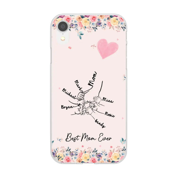 Best Mom Ever - Personalized Children Holding Mothers Hand Phone Case, Gift For Mother, Mother's Day Gift