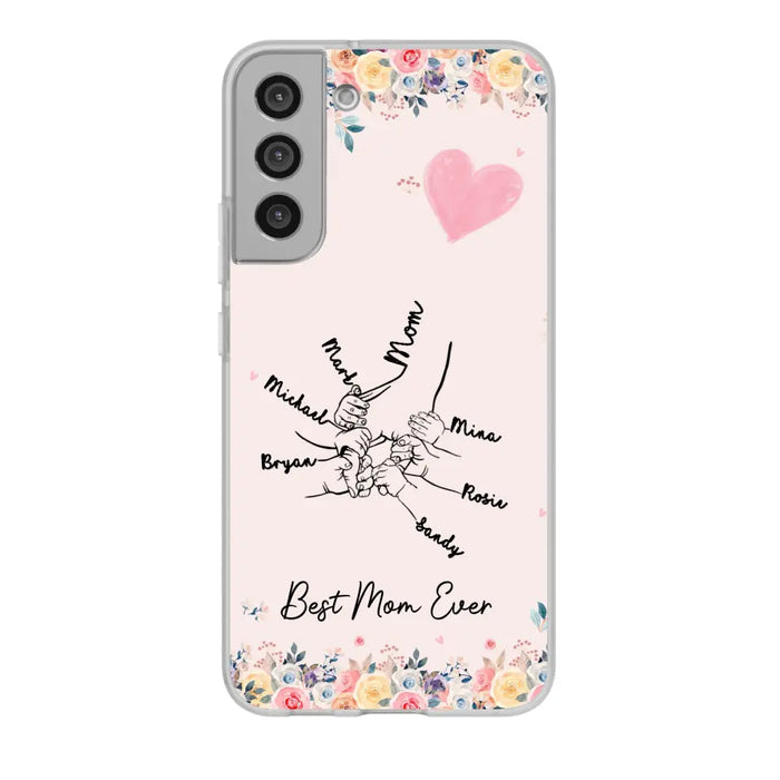 Best Mom Ever - Personalized Children Holding Mothers Hand Phone Case, Gift For Mother, Mother's Day Gift